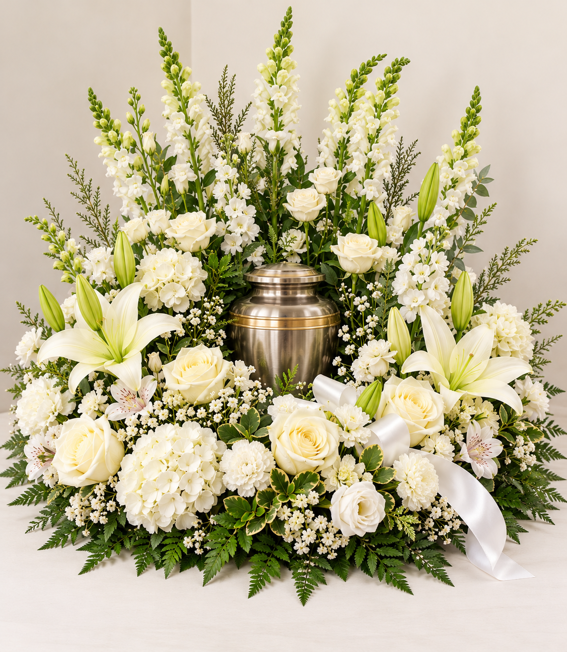 Funeral Memorial Premium Wreath for Urn or Picture - Image 2