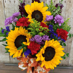 Golden Sunshine Fall Flower Arrangement | Wendys Flowers