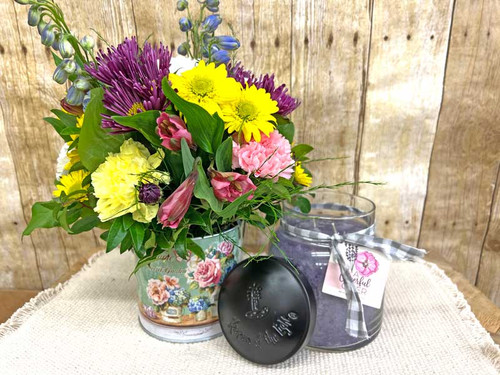 Secret Gardens with premium soy candle